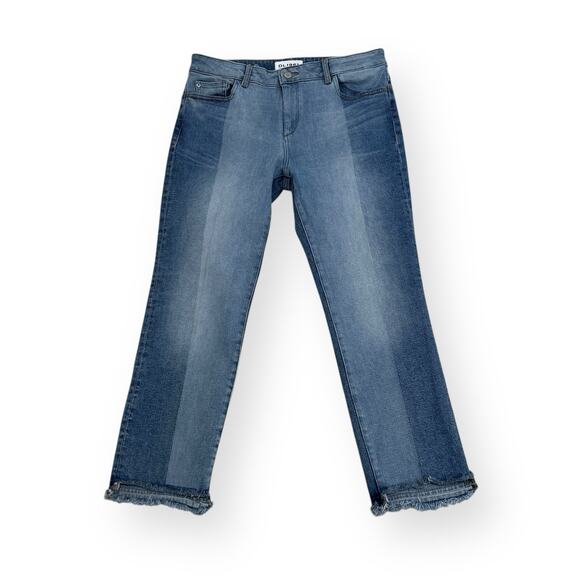 DL1961 Mara Instasculpt Straight Ankle Jeans Womens 30 Brookside Two Tone Frayed - Picture 5 of 13